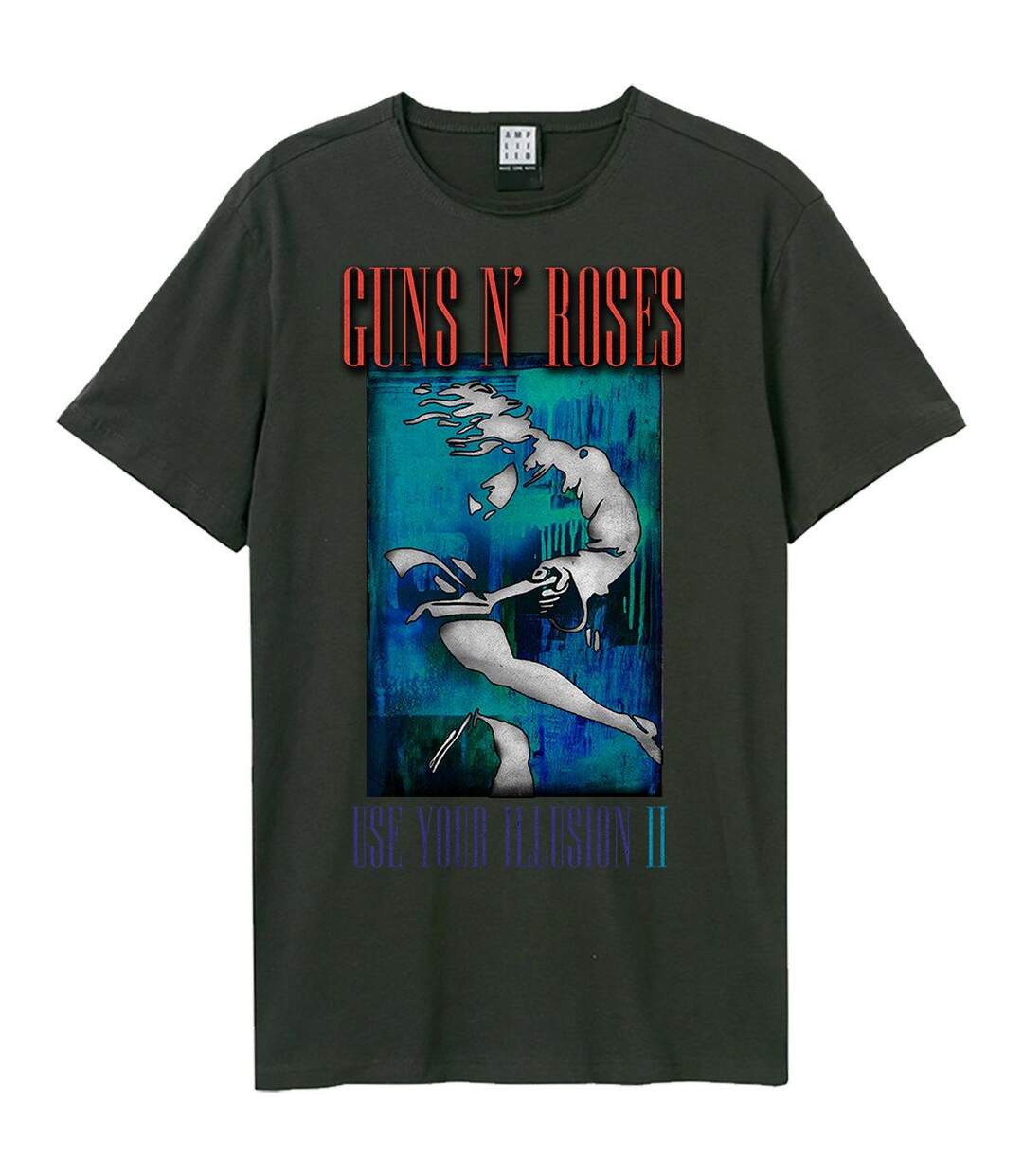 Unisex Adult Use Your Illusion Ii Guns N Roses T-shirt Charcoal Amplified-1