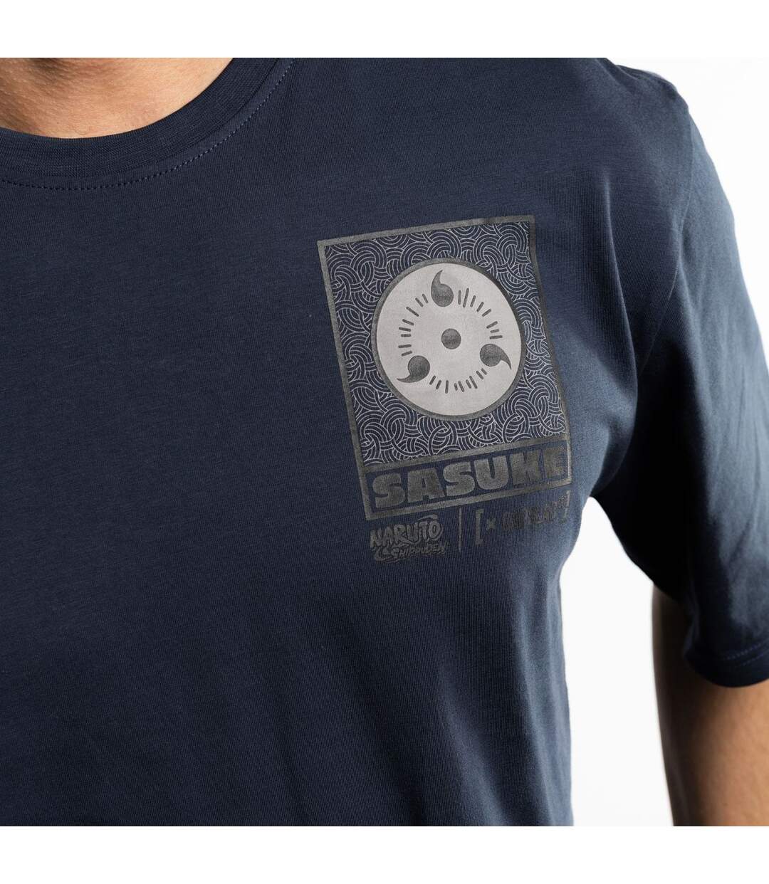 T-shirt homme relax fit avec print Naruto Shippuden Sasuke Capslab-5
