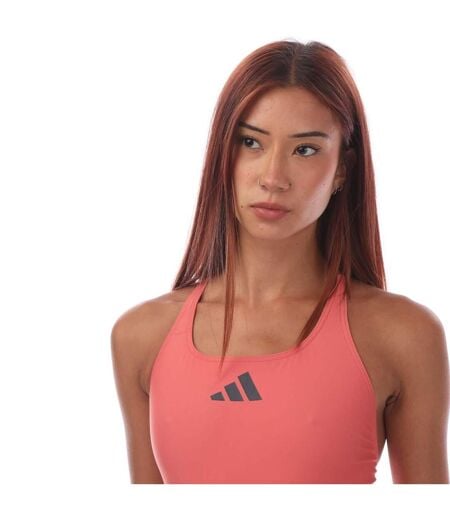 Maillot De Bain 1 Pièce Style Logo Femme Rose Adidas