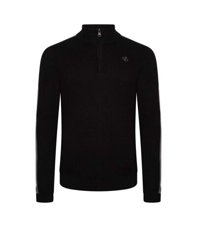 Dare 2B Mens Dutiful II Stripe Half Zip Sweatshirt (Black)