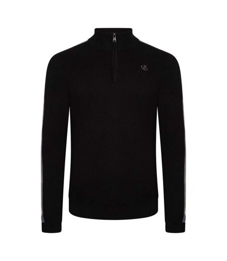 Dare 2B Mens Dutiful II Stripe Half Zip Sweatshirt (Black)