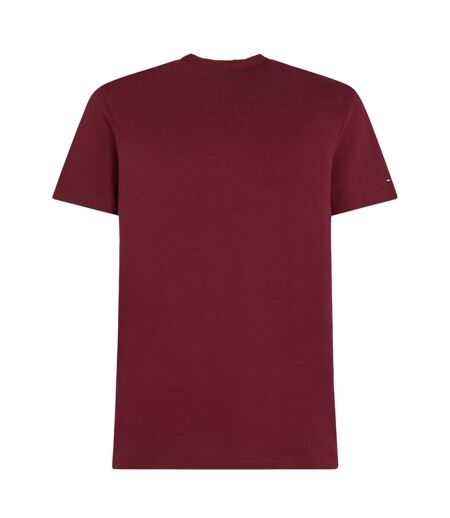 Mens Logo Embroidered T-shirt Purple Tommy Hilfiger