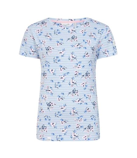 Womens/ladies Meadow Floral T-shirt Meadow Lazy Jacks