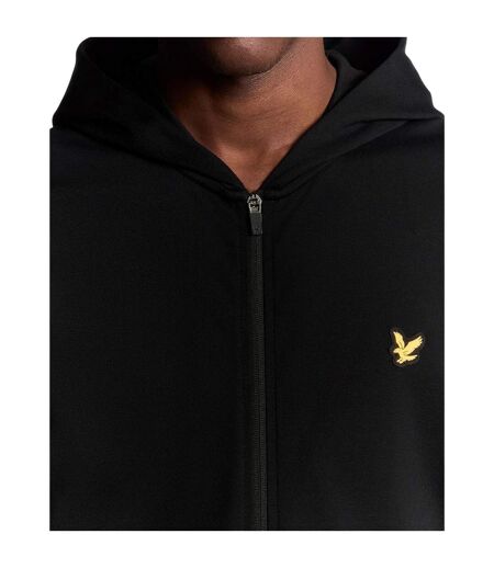 Mens Fly Fleece Full Zip Hoodie Jet Black Lyle & Scott
