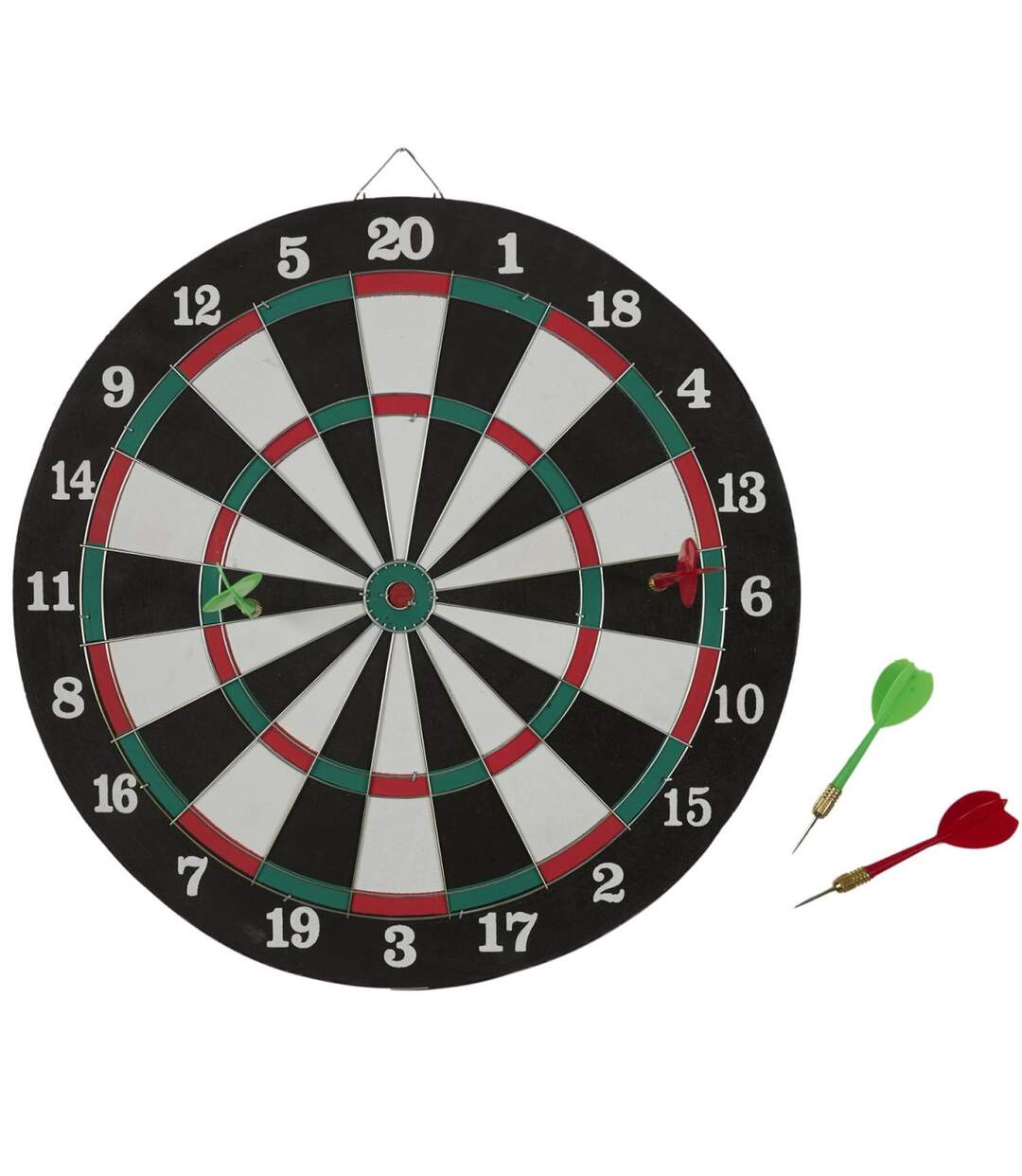 Jeu de Fléchettes 1 Cible 38cm Noir & Vert-4