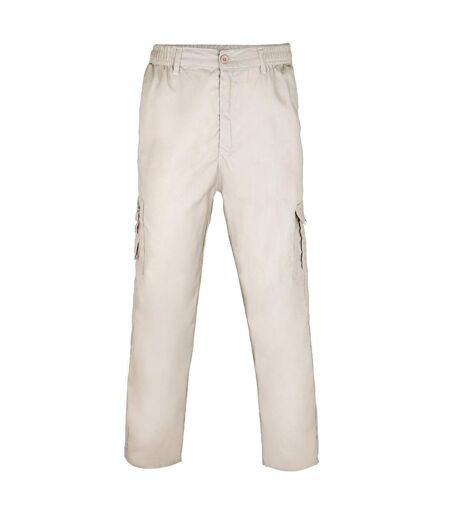 Mens multi pocket cargo trousers stone Krisp