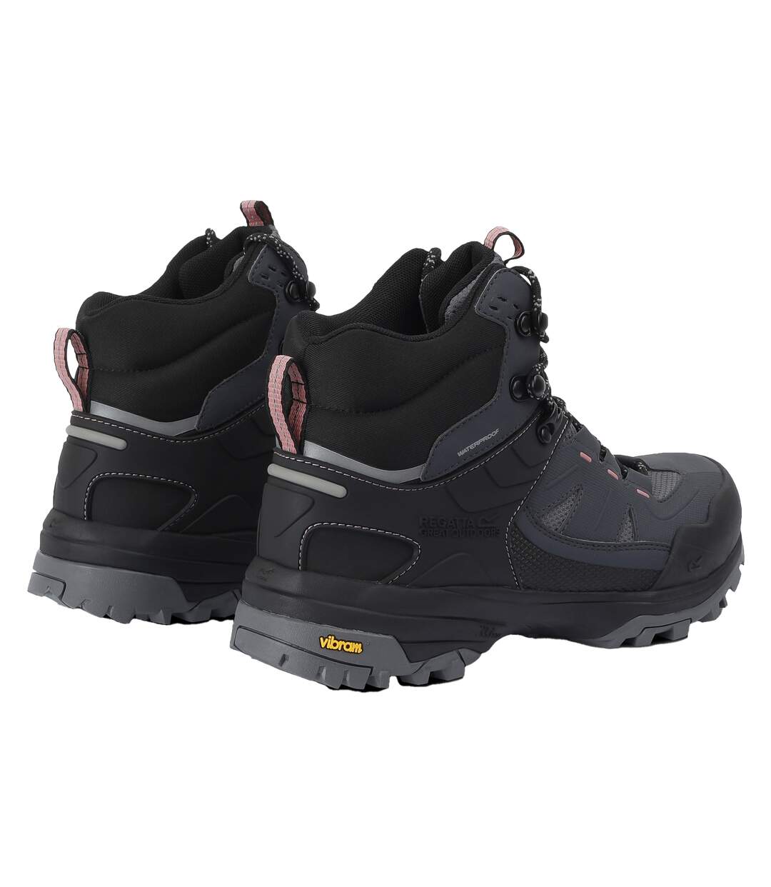 Chaussures Montantes De Marche Regen Femme Gris Phoque Vieux Rose Regatta-2