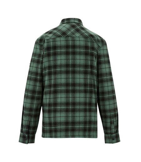 Chemise Motif/style À Carreaux Spennith Shacket Homme Forêt Foncé Noir Regatta