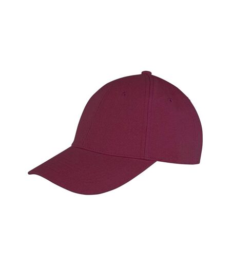 Result Headwear Memphis 6 Panel Brushed Cotton Low Profile Baseball Cap (Burgundy)