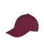 Result Headwear Memphis 6 Panel Brushed Cotton Low Profile Baseball Cap (Burgundy)