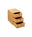 Boîte Déco 3 Tiroirs Bambou 21cm Naturel-2
