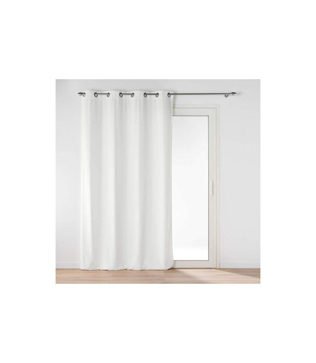 Rideau à Œillets Velours Novana 135x260cm Blanc-1