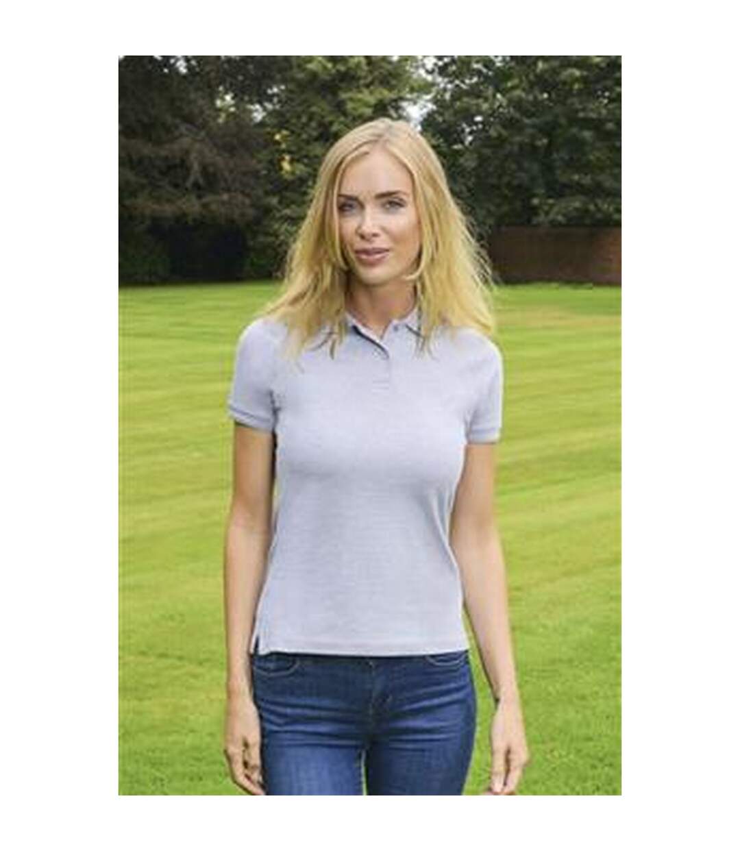 Polo diva femme gris chiné Absolute Apparel