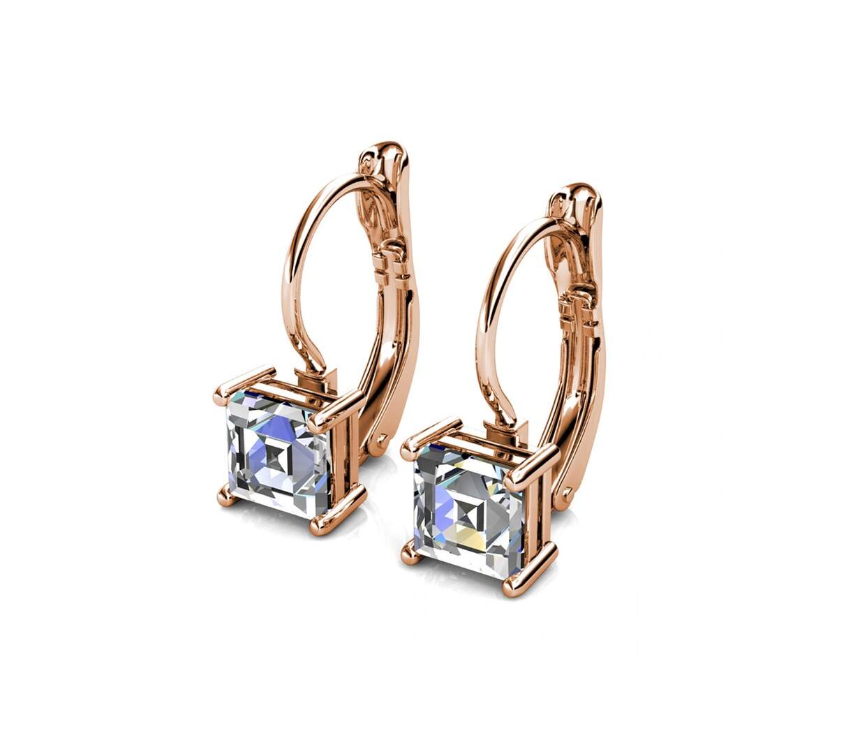 Boucles d'oreilles Square, Cristal d'Autriche-4