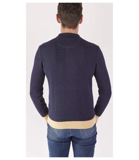 Pull polo zip manches longues