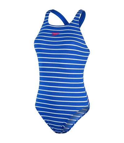 Maillot de bain 1 pièce medalist femme bleu / blanc Speedo