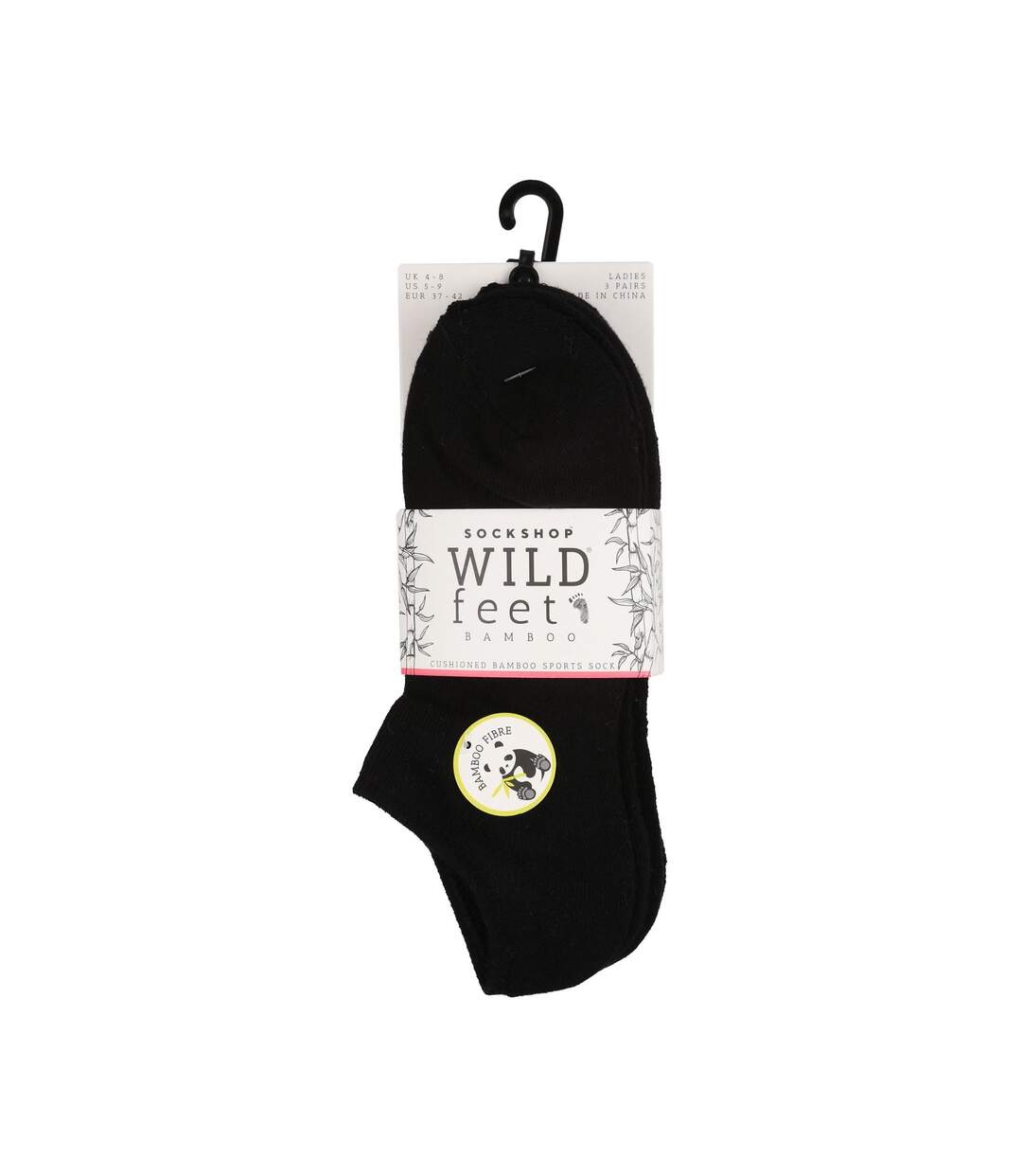 3 Pack Ladies Bamboo Low Cut Trainer Ankle Socks-2