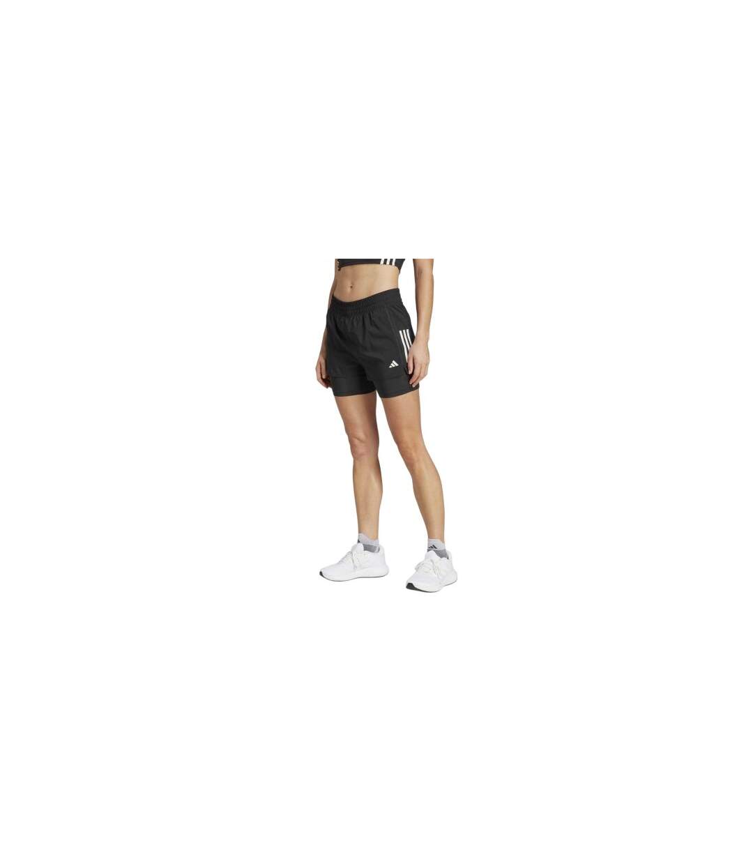Short De Course Motif/style 2-en-1 Own The Run Femme Noir Adidas-2