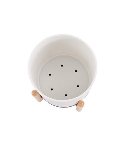 Cache-Pot Design Jonea 33cm Blanc & Noir