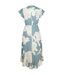 Womens/ladies Floral Polyester Midi Dress Duck Egg Cream AX Paris-3