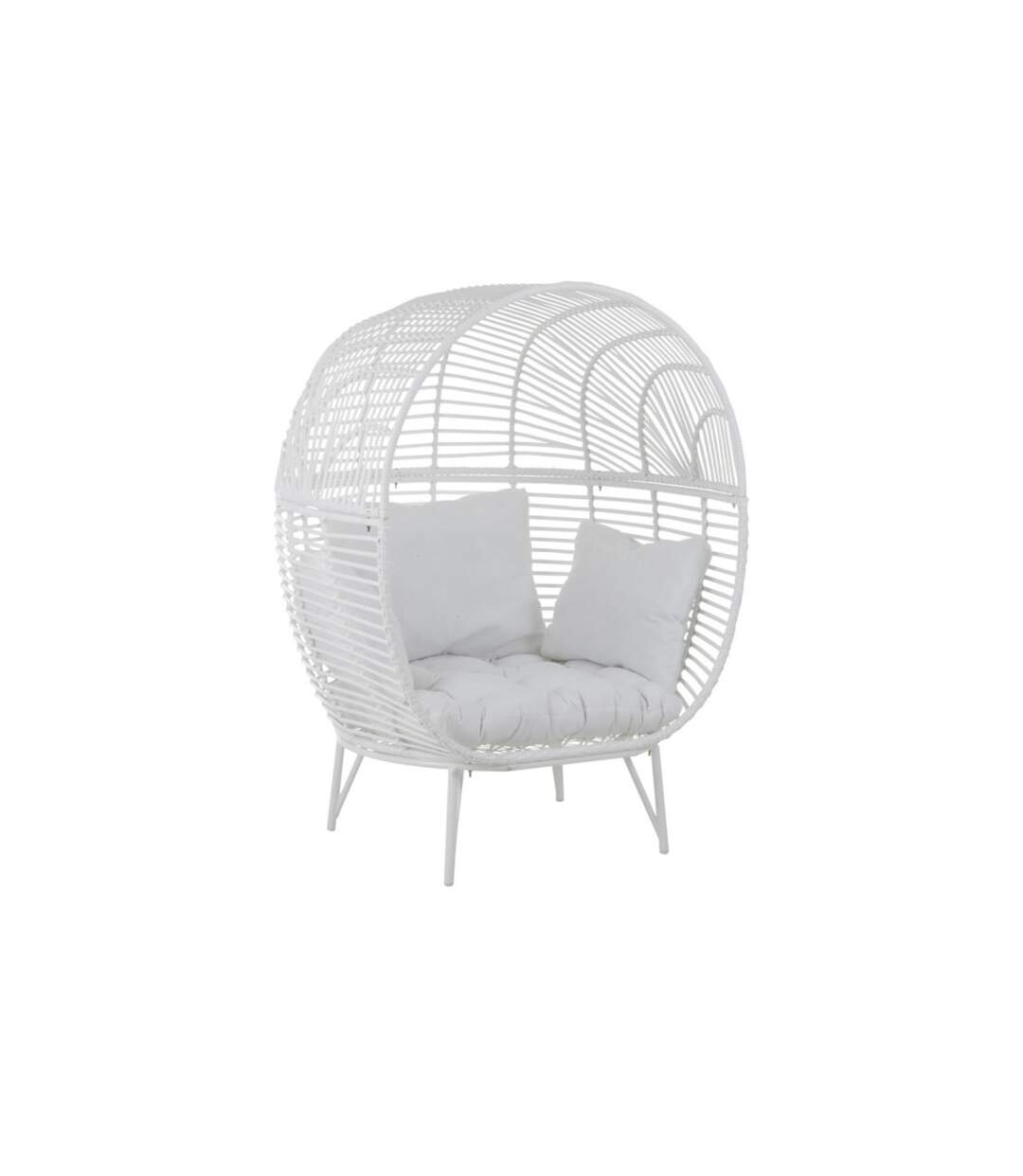 Fauteuil Design Ovale Aciera 151cm Blanc-1