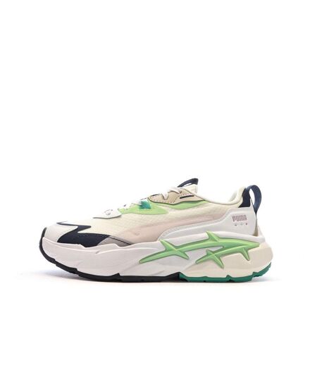 Baskets blanches/vertes femme puma spina