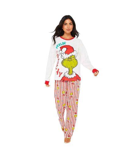 Ensemble De Pyjama Long Femme Rouge Blanc The Grinch