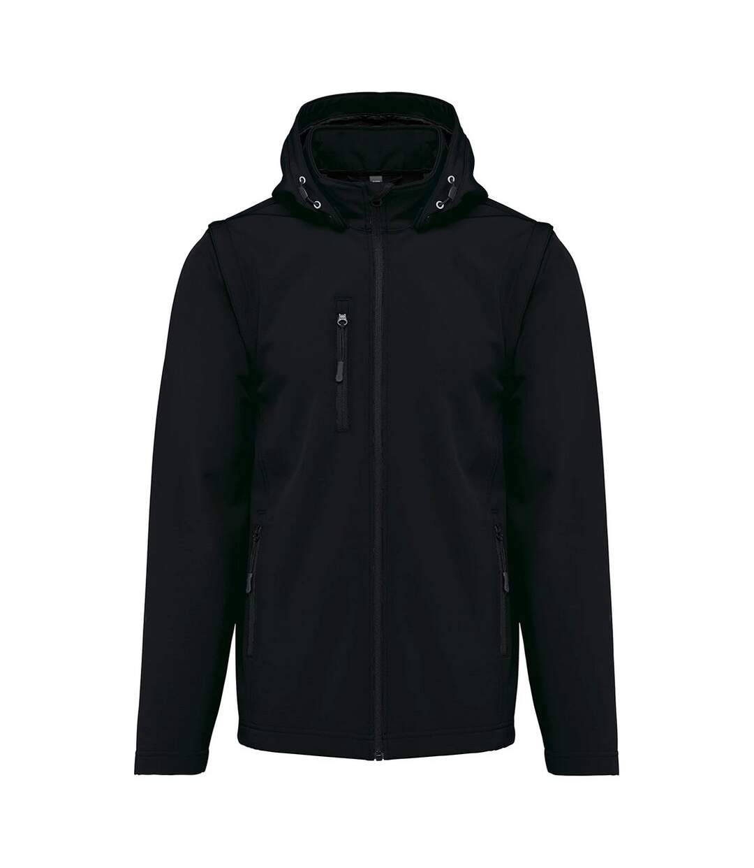 Unisex Adult 3 Layer Hooded Soft Shell Jacket Black Kariban-1