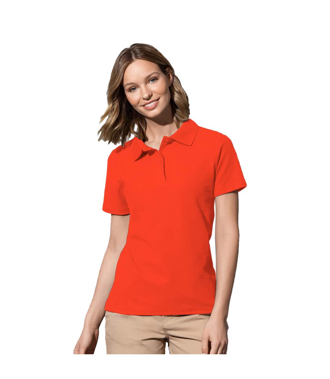 Polo femme orange foncé Stedman Classics-2