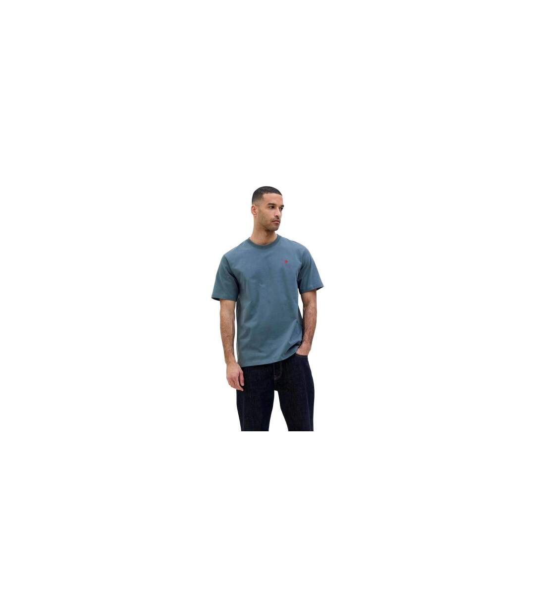 T-shirt Motif/style Brodé Royal Denim Division Homme Bleu Orion Jack And Jones-1