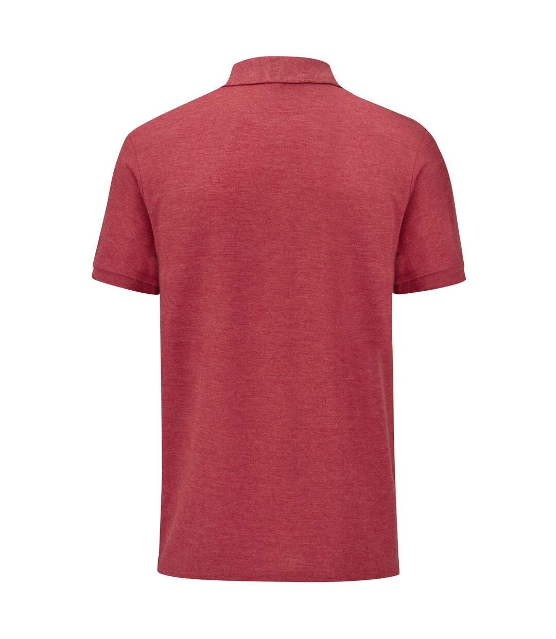 Polo Manches Courtes Homme Rouge Chiné Fruit Of The Loom-2