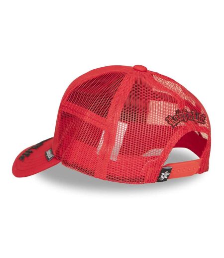 Casquette trucker avec filet et visière brodée Red Man Rock'n Free Life