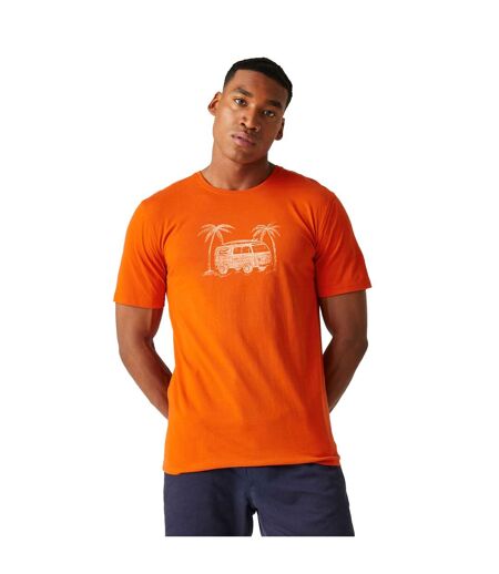 Mens cline viii t-shirt rusty orange Regatta