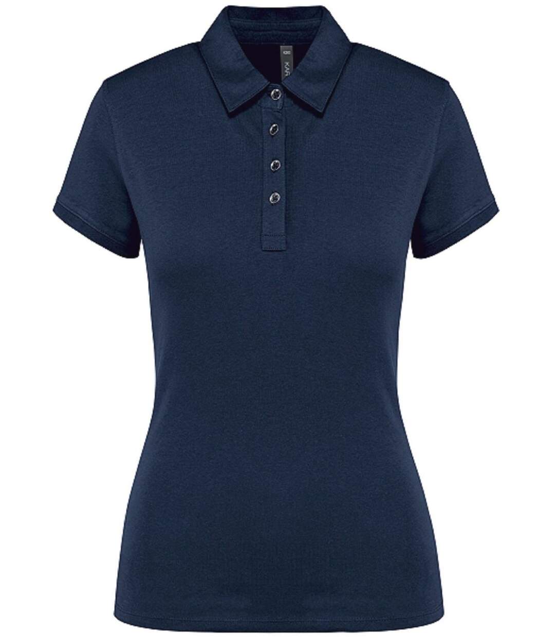 Polo jersey manches courtes - Femme - K263 - bleu marine-2