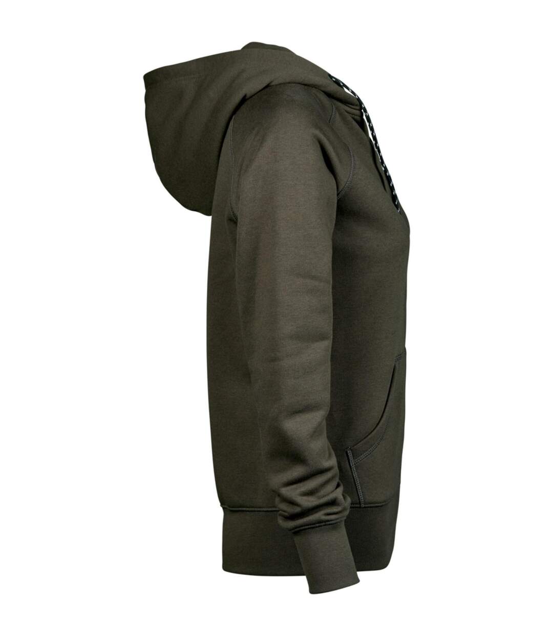 Sweatshirt À Capuche Et Fermeture Zippée Femme Vert Foncé Tee Jays-3