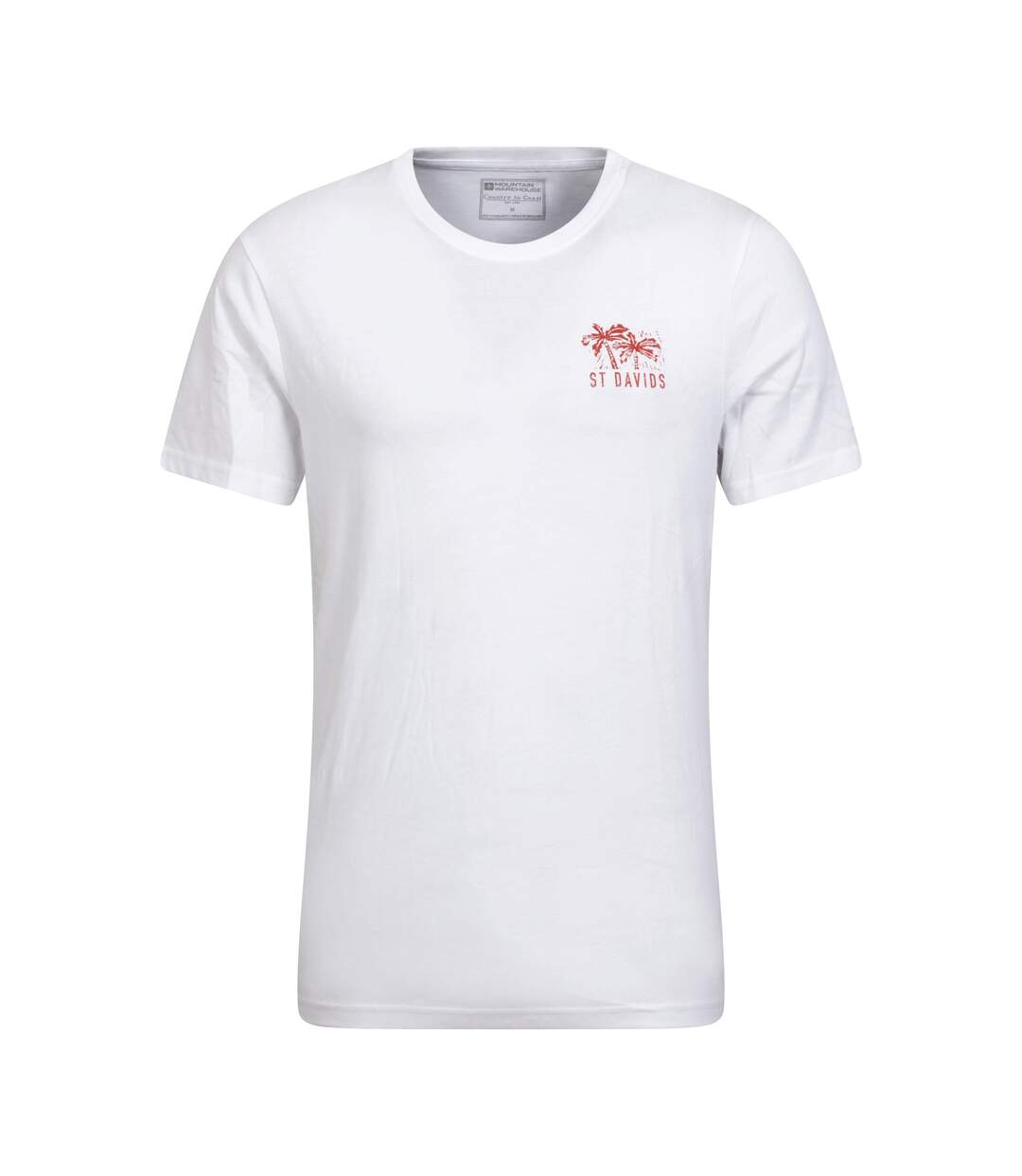 Mens St Davids Printed Organic T-shirt White Mountain Warehouse-1