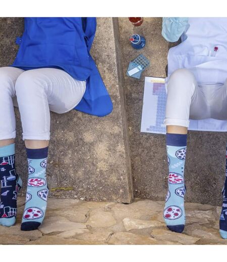 1 Pack Unisex Mismatched Novelty Odd Socks - Laboratory