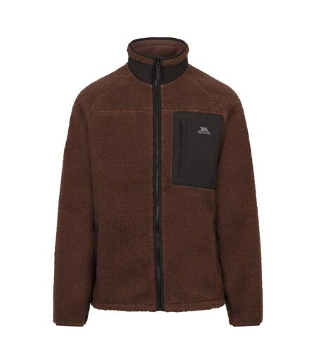 Veste Polaire À Col Montant Et Poche Sur Poitrine Brookes Homme Marron Foncé Trespass