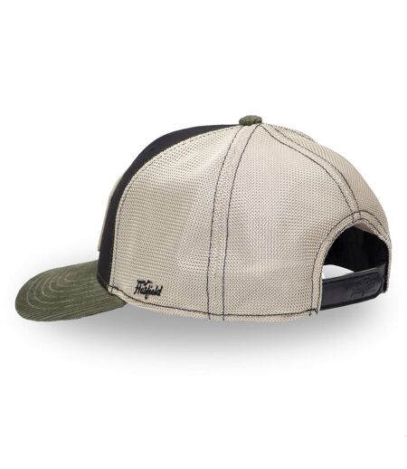 Casquette trucker avec filet bi-matière semi curved avec patch Moto Hatfield