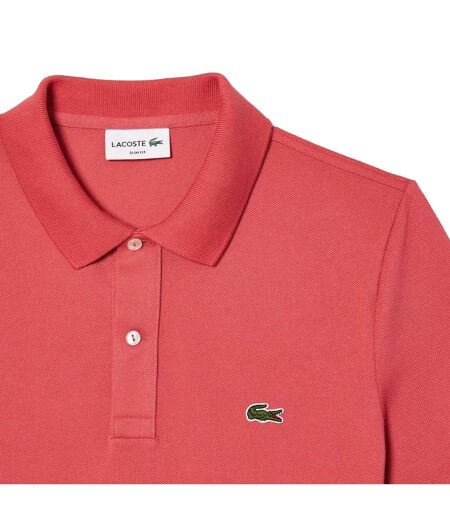 Mens Pique Slim Polo Shirt Red Lacoste