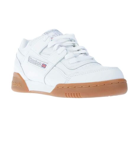 Womens/ladies grain leather workout trainers white Reebok