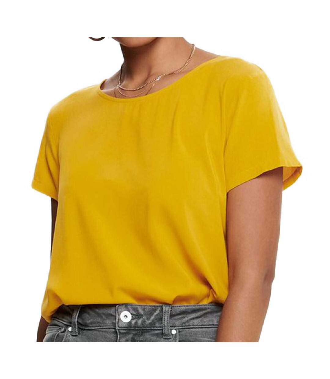 Top Jaune moutarde Femme Only First - 38-1