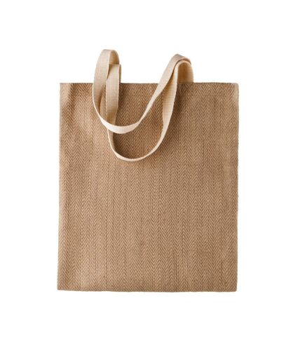 Kimood Womens/Ladies Patterned Jute Bag (Natural/Cappucino) (One Size) - UTRW5616