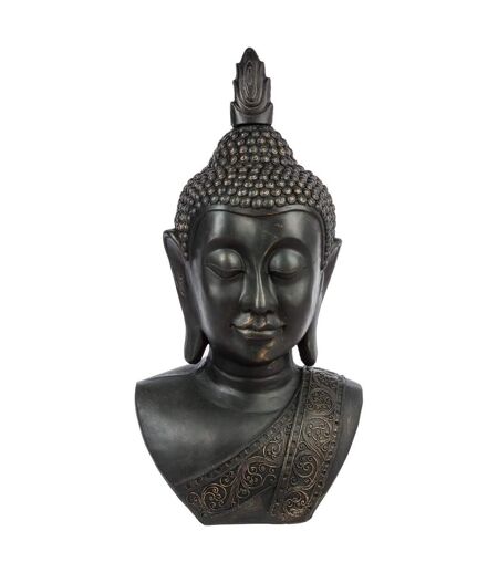 Statue Bouddha Tête Souriante 113cm Noir
