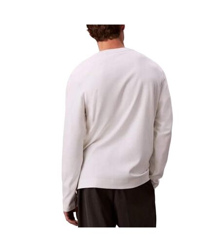 T-Shirt manches longues blanc homme calvin klein jeans lv04ld202g