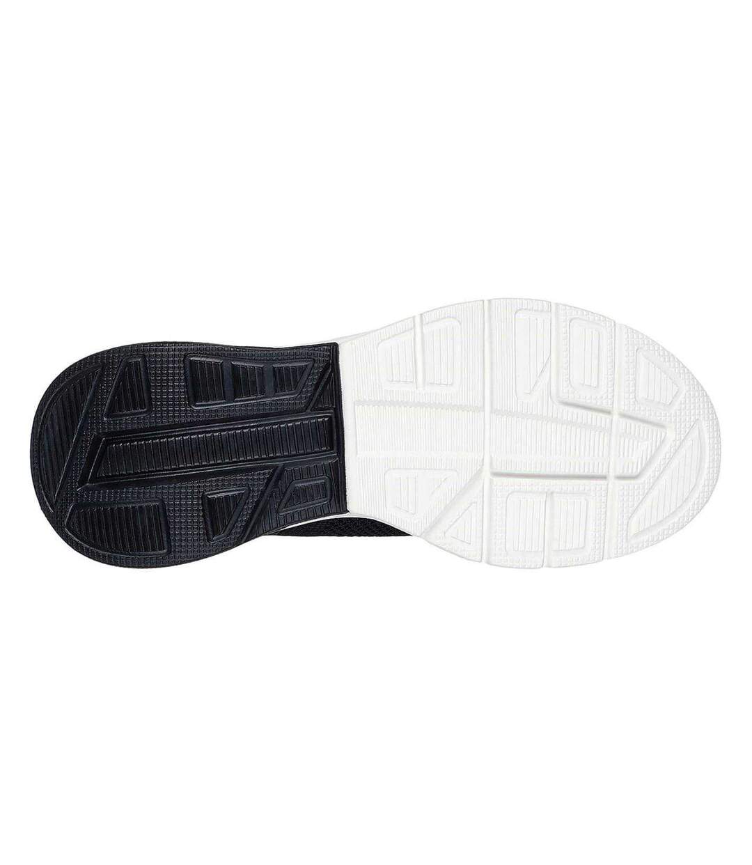Womens/ladies Glide-step Trainers Black White Skechers-4
