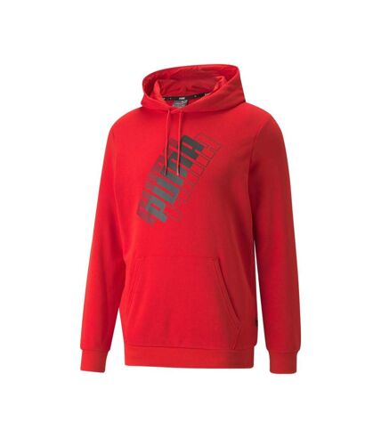 Sweat à Capuche Rouge Homme Puma Power Logo - L