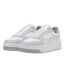 Womens/ladies Carina Street Leather Platform Trainers White Blue Grey Puma-4