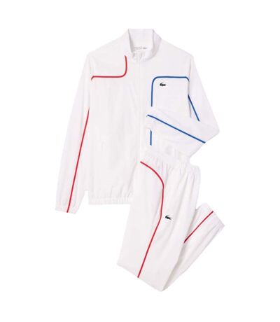 Mens Colour Block Tennis Tracksuit White Lacoste