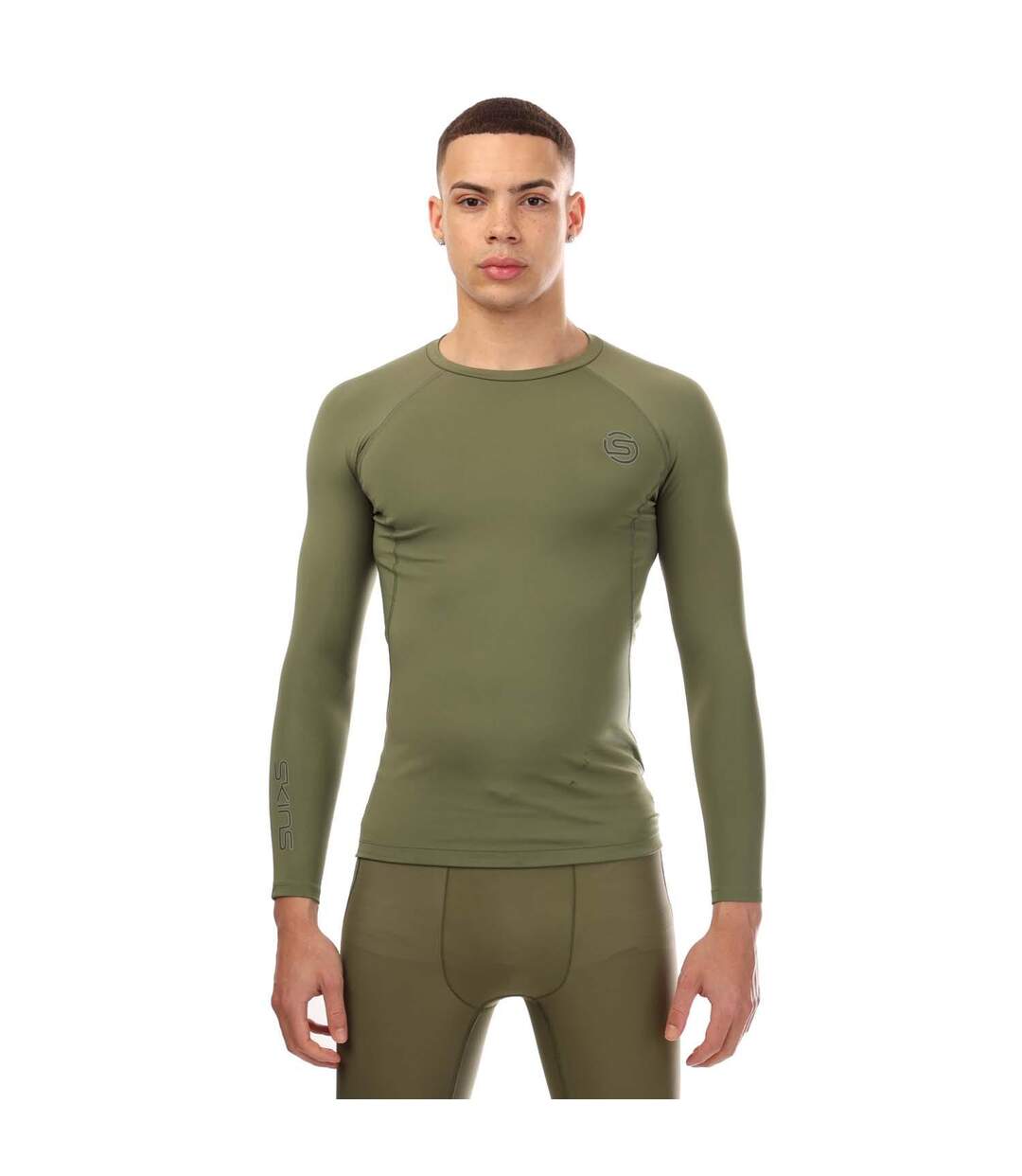 Haut Manches Longues Series-2 Homme Vert Kaki Skins-1